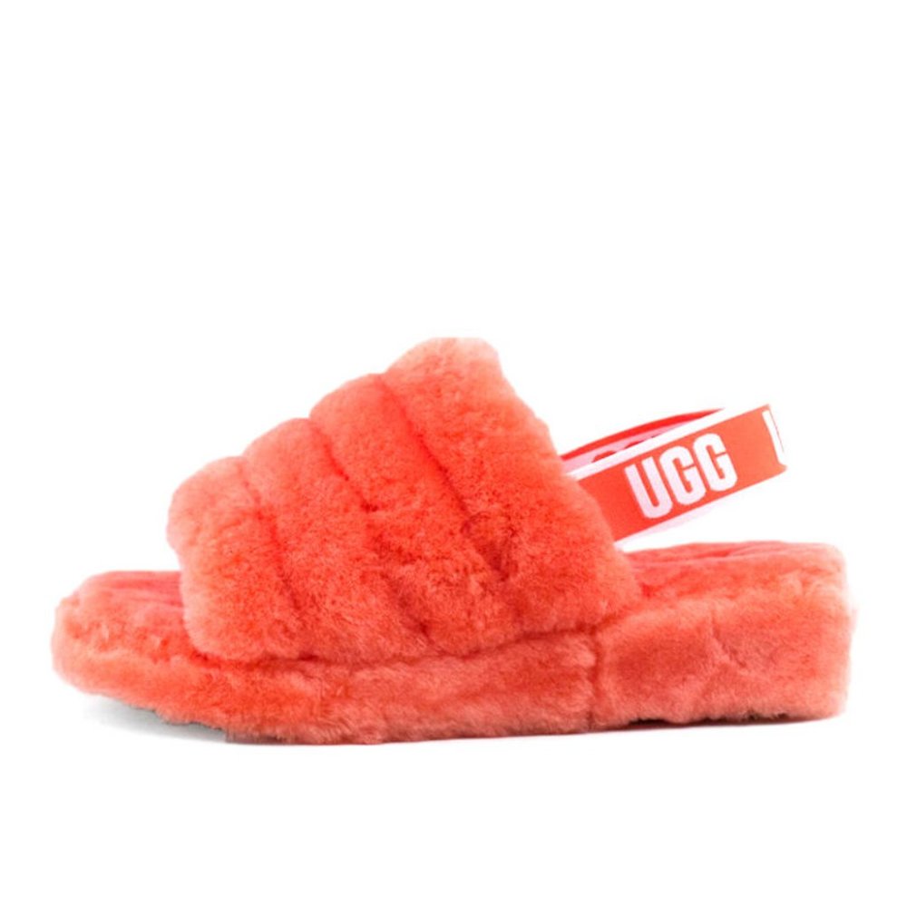 UGG Fluff Yeah Genuine Shearling Slides Preppy Cozy Lagenlook